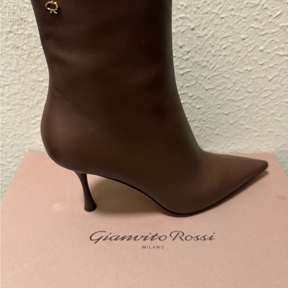 Gianvito Rossi Brown Leather Ankle Boots - Picture 9 of 16